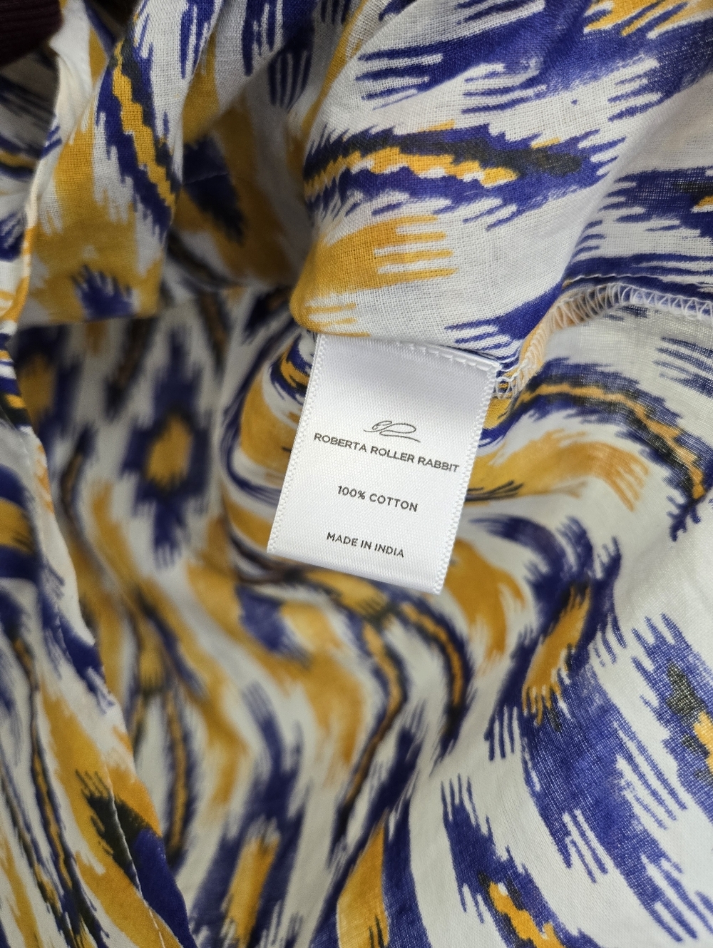 Roberta Roller Rabbit Blue Yellow Patterned Block… - image 7